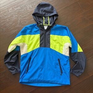 Urban Outfitters 90s Colorblock Winbreaker Hoodie Jacket
